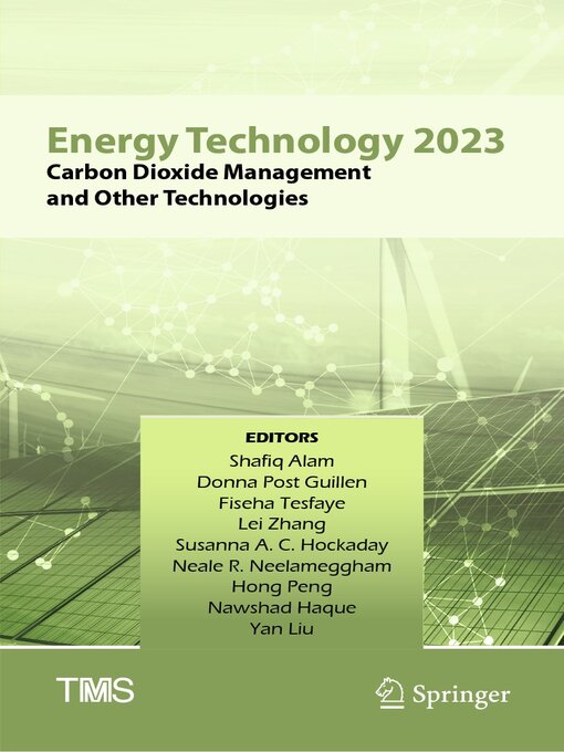 Title details for Energy Technology 2023 by Shafiq Alam - Available